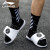 LI-NINGウェルドの道夏季スライパ男性靴カジュアルブーツ雲ダンピグ軽い耐摩耗性滑り止めファン靴-1標準白/標準黒/微結晶灰43.5(内長270-280)