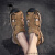 西域駱駝紳士靴2020新型夏韓国版全戸外皮サンダル本革の柔らかい底の砂浜靴の潮流がカーキ色44