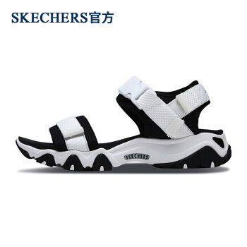 Skechers公式はスタの同項のサーダンルの女子のバーククの通気性の厚い砂浜の靴の8888888160白/ブラック/WBK 37に突進します。