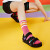 Kappa Kapa芸術家連名女性厚底サンダルマジックステッカービーチ靴通気性スリッパ2020新型|K0 A 25 LL 01 D黒-9937