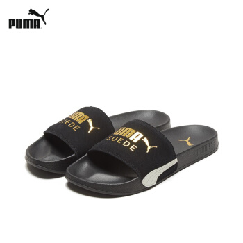 PUMAPUMA公式李は同じの新型の男女同金Logo surr pa LEADCAT 372277黒-ゴルド-ホワイト01 40.5です。